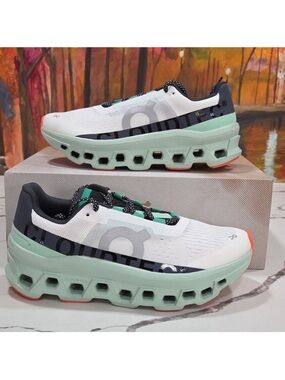 On Cloudmonster Women’s Athletic Shoes - White Mint